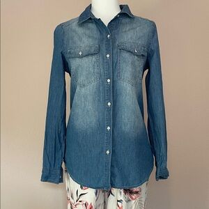 Polly &‎ Esther Blue Cotton Shirt